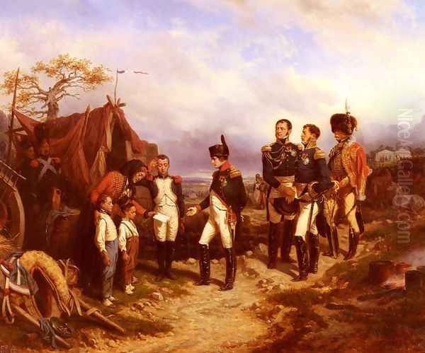 Napoleon Et Le Petit Messager (Napoleon and the Little Messenger) Oil Painting by Joseph-Louis Hippolyte Bellange