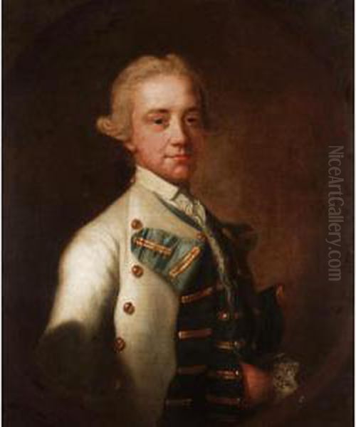 Portrait Of Captain Smith R. N. In Naval Uniform Oil Painting by Francis Alleyne