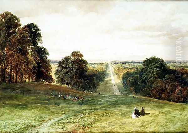 The Long Walk, Windsor Oil Painting by Samuel Bough