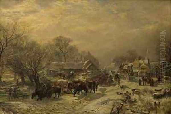 The Mail Coach Oil Painting by Samuel Bough