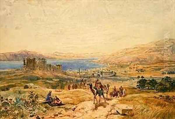 Tiberias on the Sea of Galilee Oil Painting by Samuel Bough