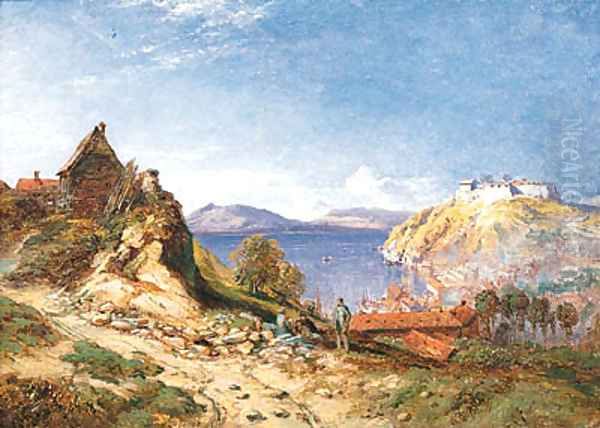 The Artist sketching, near Bergen, Norway Oil Painting by Samuel Bough