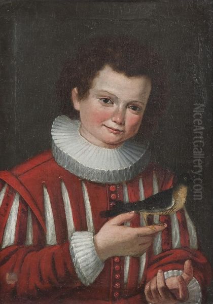 Junge Mit Vogel Oil Painting by Alessandro Allori