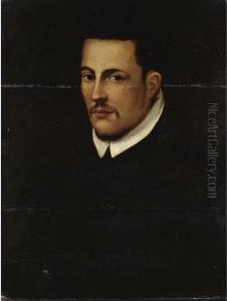 Ritratto Di Gentiluomo In Abito Nero Oil Painting by Alessandro Allori