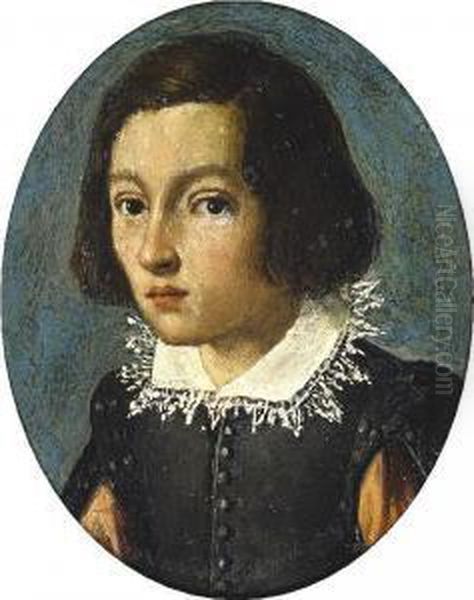 Head Of A Young Man Oil Painting by Alessandro Allori