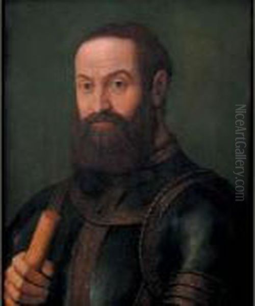 Portrait Presume De Cosimo De Medicis (1519 - 1579), Grand Duc De Florence. Oil Painting by Alessandro Allori