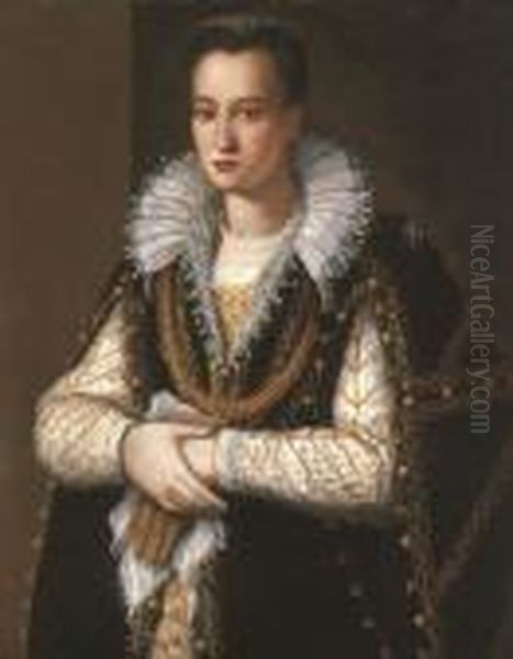 Portrait Of A Noblewoman Oil Painting by Alessandro Allori