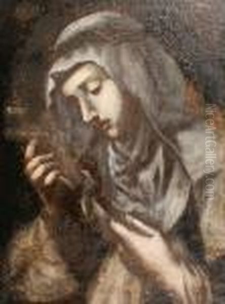 Saint Catherine Of Siena Oil Painting by Cristofano Allori