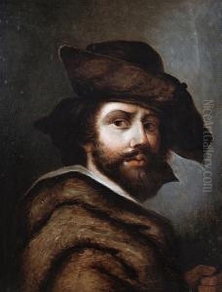 A Self-portrait Of The Artist Oil Painting by Cristofano Allori