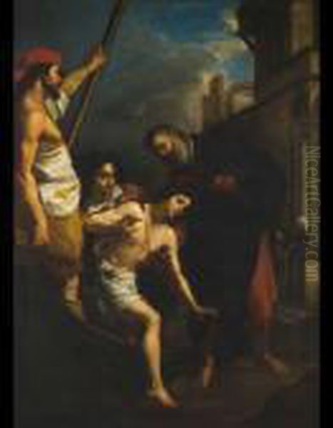 Ospitalita Di San Giuliano Oil Painting by Cristofano Allori