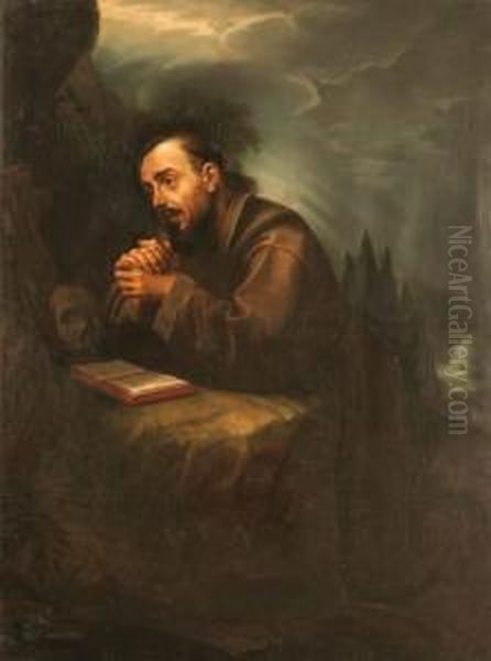 St. Francis In Ecstasy Oil Painting by Cristofano Allori