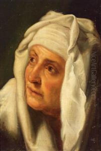 Testa Di Una Donna Anziana Oil Painting by Cristofano Allori