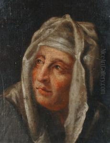 The Head Of An Elderly Maidservant Oil Painting by Cristofano Allori