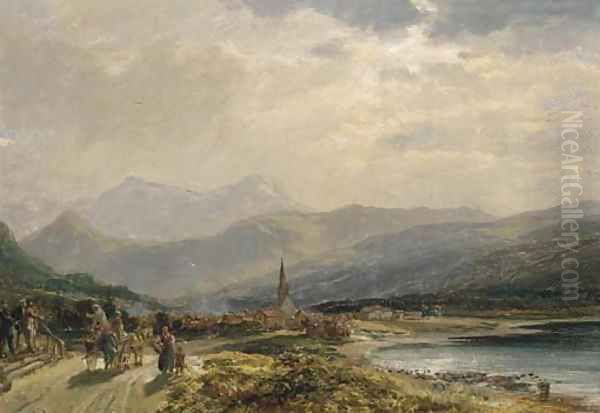 Vossevangen, Norway Oil Painting by Samuel Bough