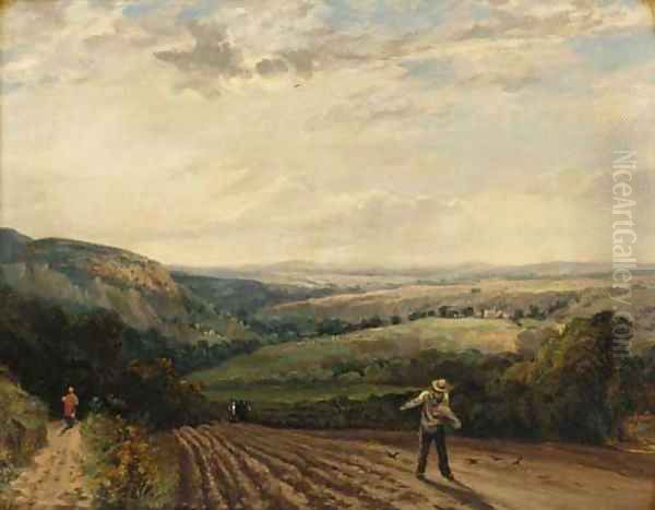 Sowing the seed Oil Painting by Samuel Bough