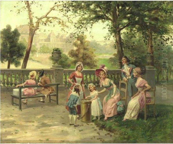 A Day In The Park Oil Painting by Alonso Perez