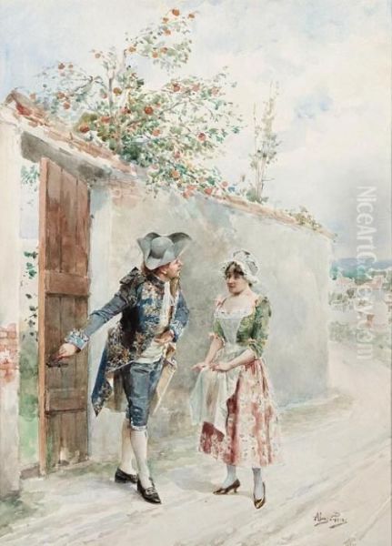 A Chivalrous Cavalier Oil Painting by Alonso Perez