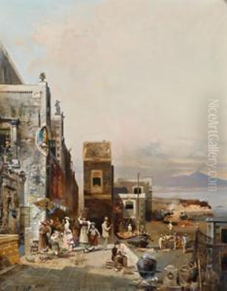 Motivo Di Napoli Oil Painting by Robert Alott