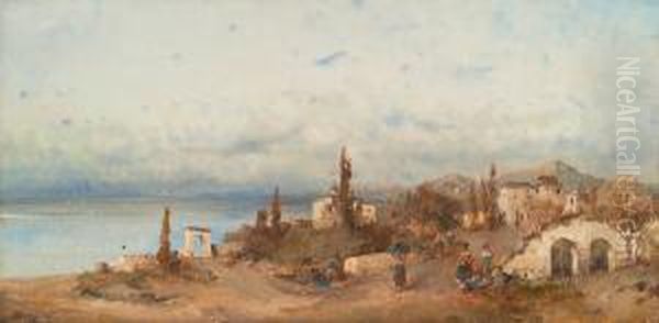 Vue De Bassano Oil Painting by Robert Alott