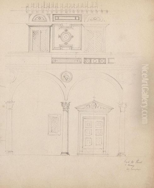Architekturstudie Ecole St. Paul (florenz) Oil Painting by Franz Alt