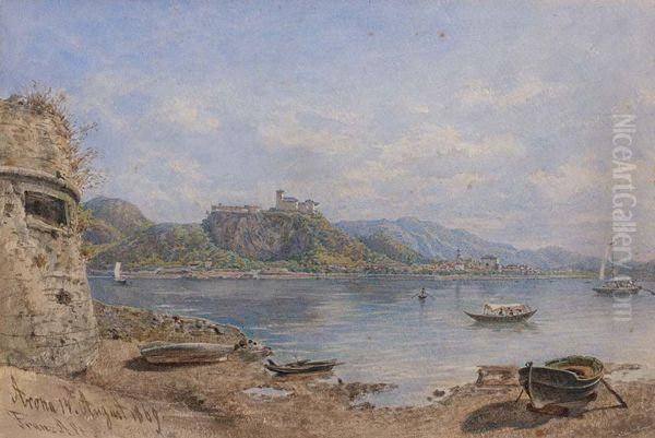 Paysage D'arona Oil Painting by Franz Alt