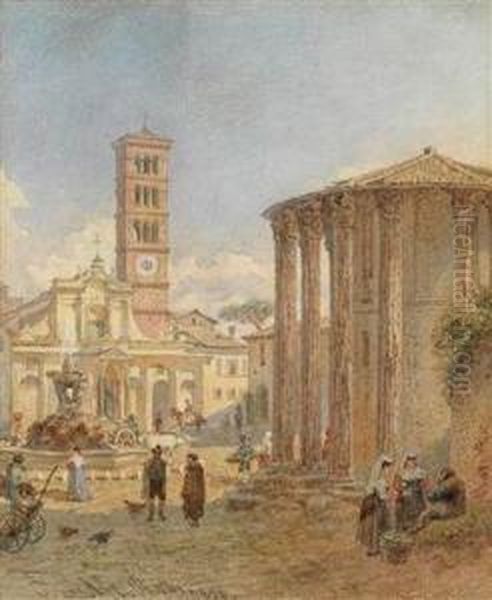 Rome, Forum Boarium Oil Painting by Franz Alt