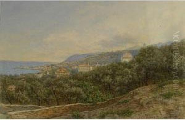 A View Of San Remo Oil Painting by Franz Alt