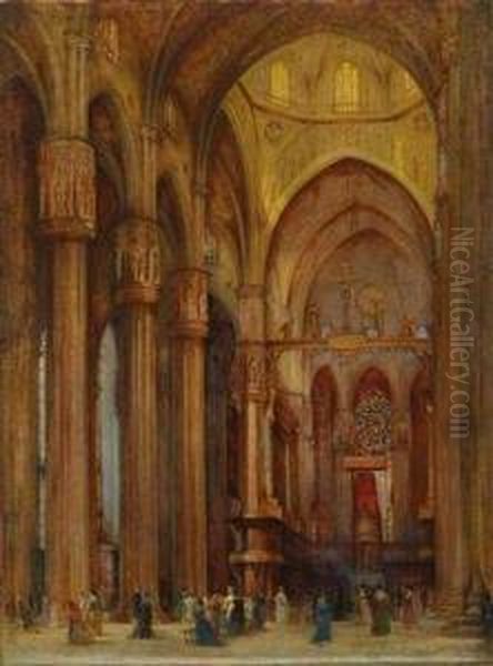 Blick In Den Mailander Dom Mit Dem Altare Privilegata Oil Painting by Franz Alt