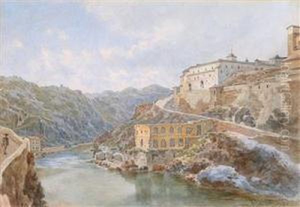 Blick Auf Toledo Oil Painting by Franz Alt