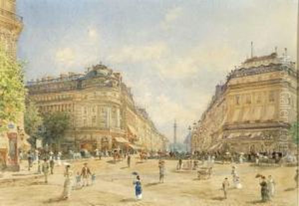 Rue De La Paix Oil Painting by Franz Alt