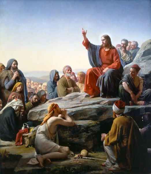 The Sermon on the Mount Oil Painting by Carl Heinrich Bloch