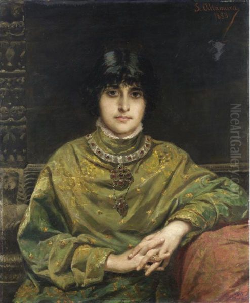 La Rosa D'oriente Oil Painting by Saverio Francesco Altamura