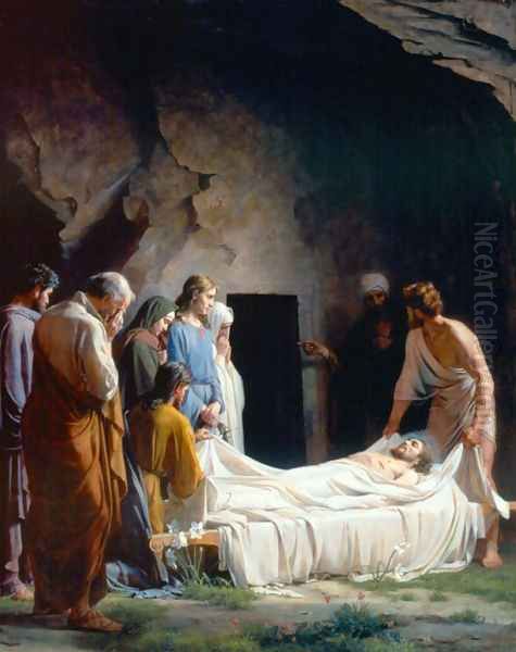 The Burial of Christ Oil Painting by Carl Heinrich Bloch