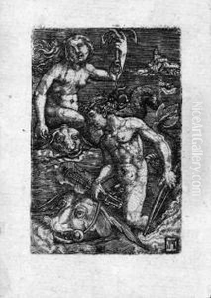 Arion Und Nereide Oil Painting by Albrecht Altdorfer