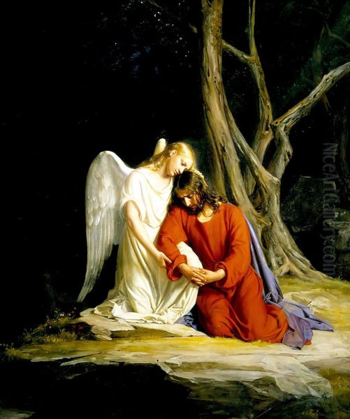 Christ at Gethsemane II Oil Painting by Carl Heinrich Bloch