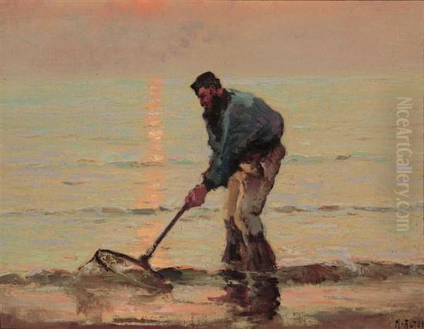 Morning Catch Oil Painting by Mathias Joseph Alten