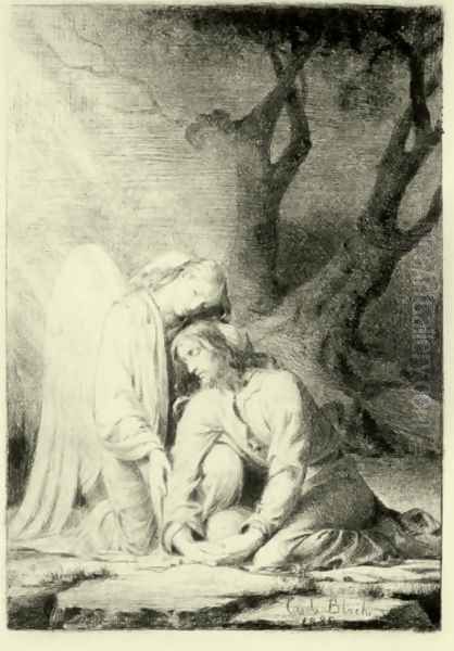 Christ at Gethsemane Oil Painting by Carl Heinrich Bloch