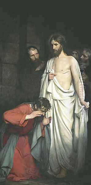 Doubting Thomas Oil Painting by Carl Heinrich Bloch