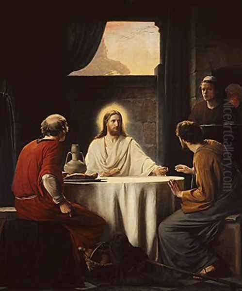 Supper at Emmaus Oil Painting by Carl Heinrich Bloch