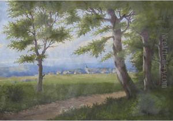 Paesaggio A Primavera Oil Painting by Alexander Altmann