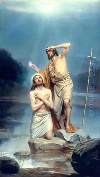 The Baptism of Christ Oil Painting by Carl Heinrich Bloch