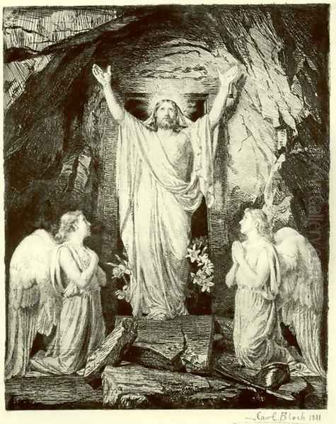 Resurrection of Christ Oil Painting by Carl Heinrich Bloch