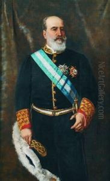 Retrato De Embajador Oil Painting by Luis Alvarez Catala