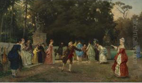 The Garden Party Oil Painting by Luis Alvarez Catala