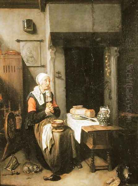 The Grace Oil Painting by Quiringh Gerritsz. van Brekelenkam