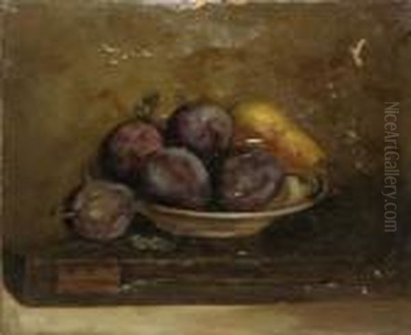 Naturastatica Cu Fructe Oil Painting by Theodor Aman