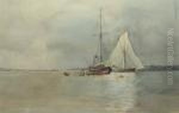 In Port Oil Painting by Theodor Aman