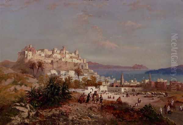 Spanish Fort, Bizerte, Tunisia Oil Painting by Carlo Bossoli