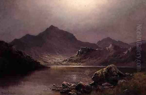 Mount Snowden Oil Painting by Alfred de Breanski