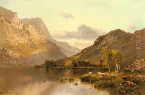 Near Dunkeld Oil Painting by Alfred de Breanski